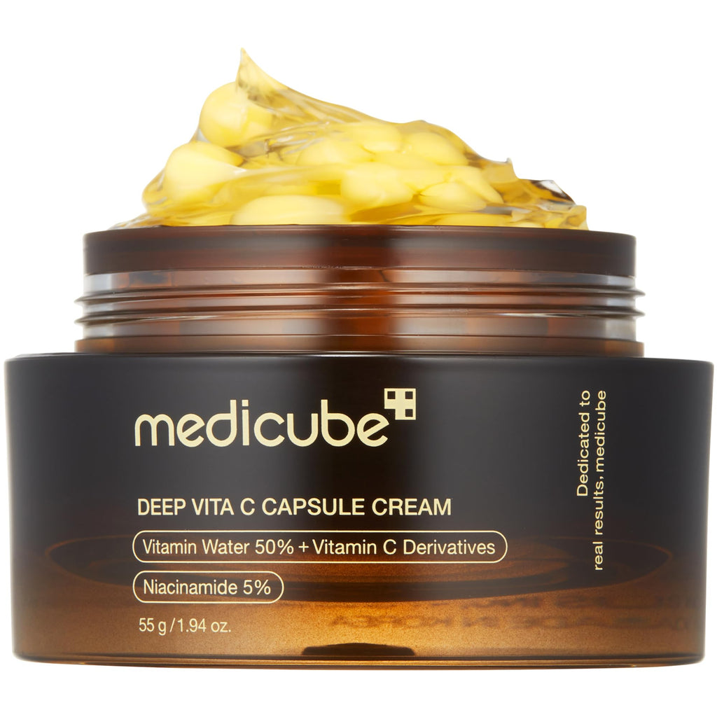 Medicube Deep Vita C Golden Capsule - Hidratante facial con vitamina C, 55 g